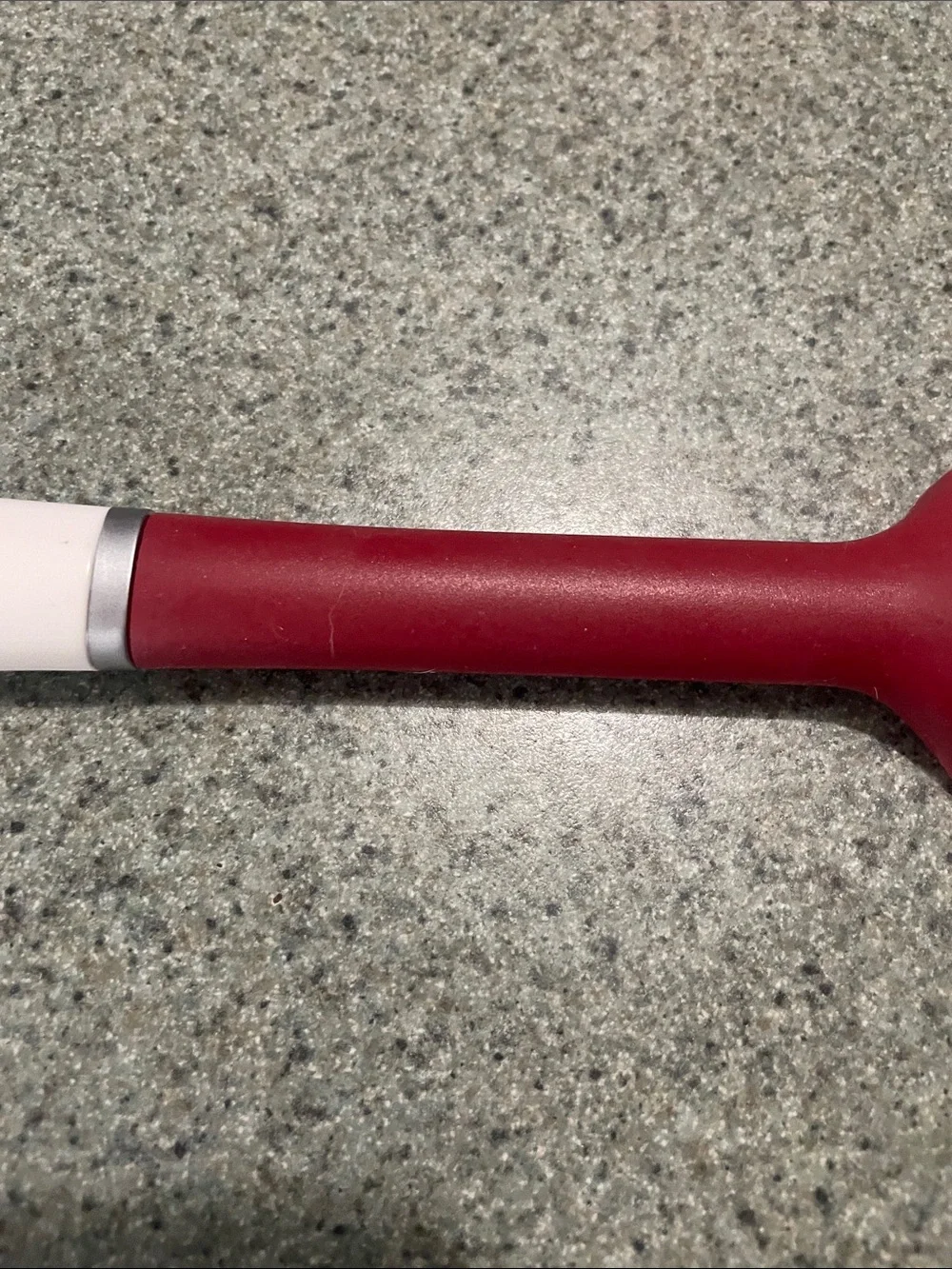 Chef'sPlaner Red Silicone Spoon Spatula with White Handle